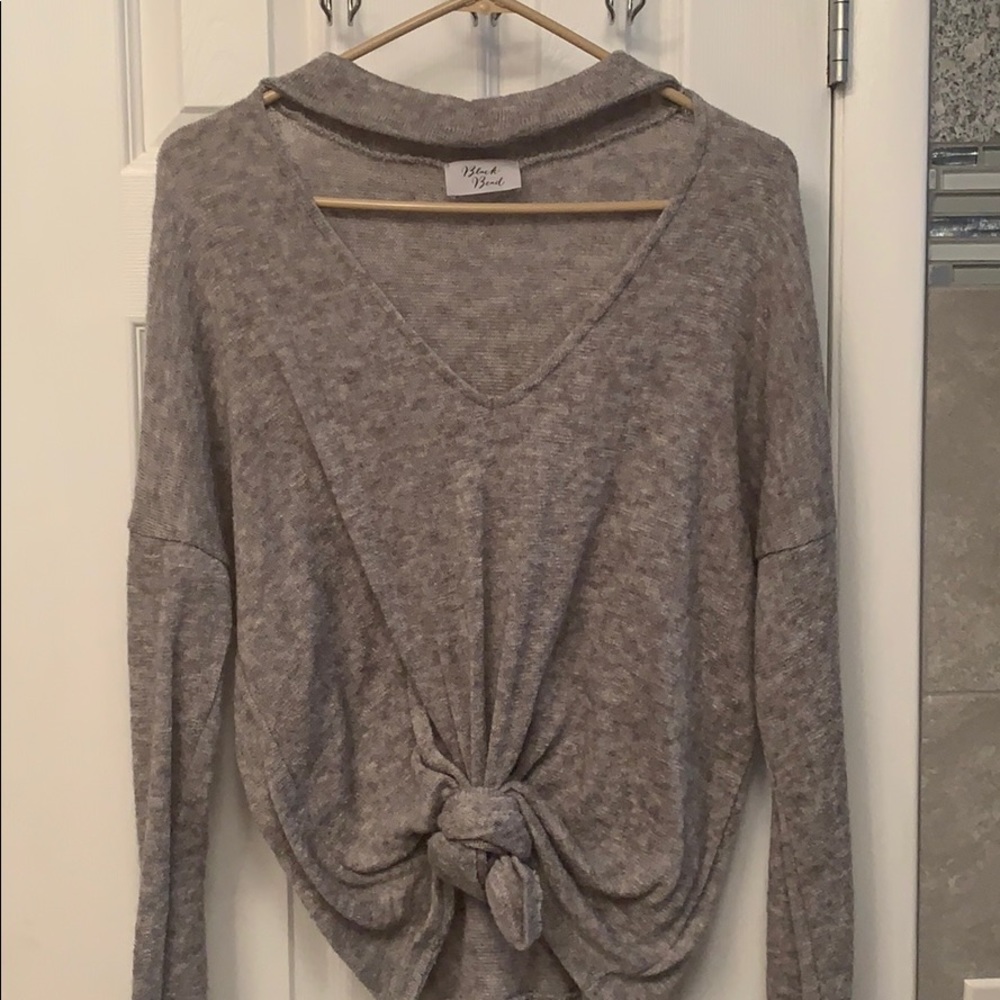 GRAY WOOL SWEATER